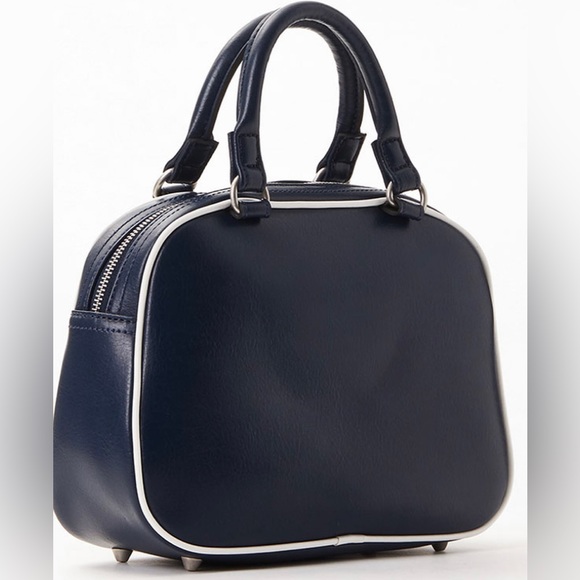 John Galt Navy Top Handle Purse - Picture 8 of 13